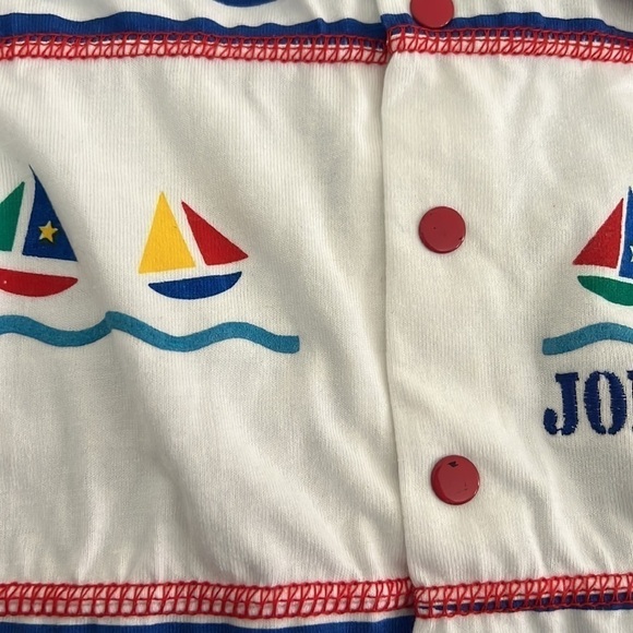 Jordache Baby Vintage Romper Sailboats NOS size 24M - Picture 6 of 7